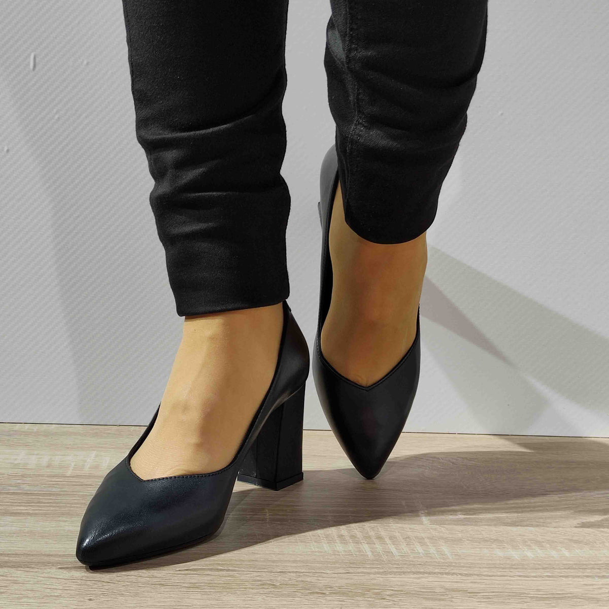 PANTOFI ELEGANTI DAMA ANNA VIOTTI D34-24171 NEGRI - imagine 5