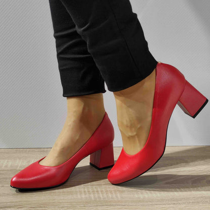 PANTOFI ELEGANTI DAMA SALA 9932 1856 ROSII