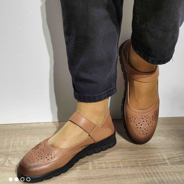 PANTOFI PERFORATI CASUAL DAMA FORMAZIONE 220710 APRICOT - imagine 5