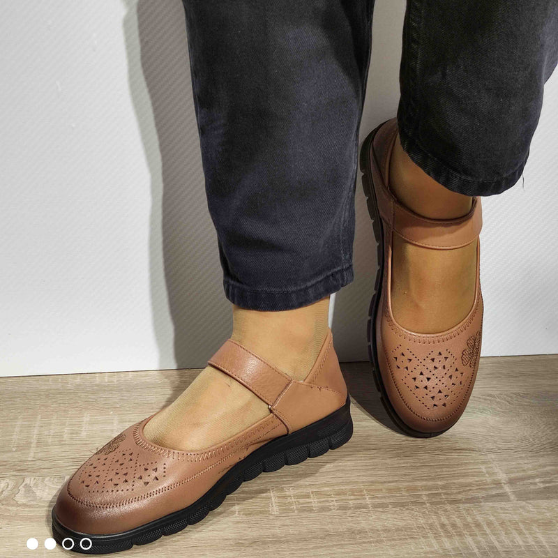 PANTOFI PERFORATI CASUAL DAMA FORMAZIONE 220710 APRICOT - imagine 5