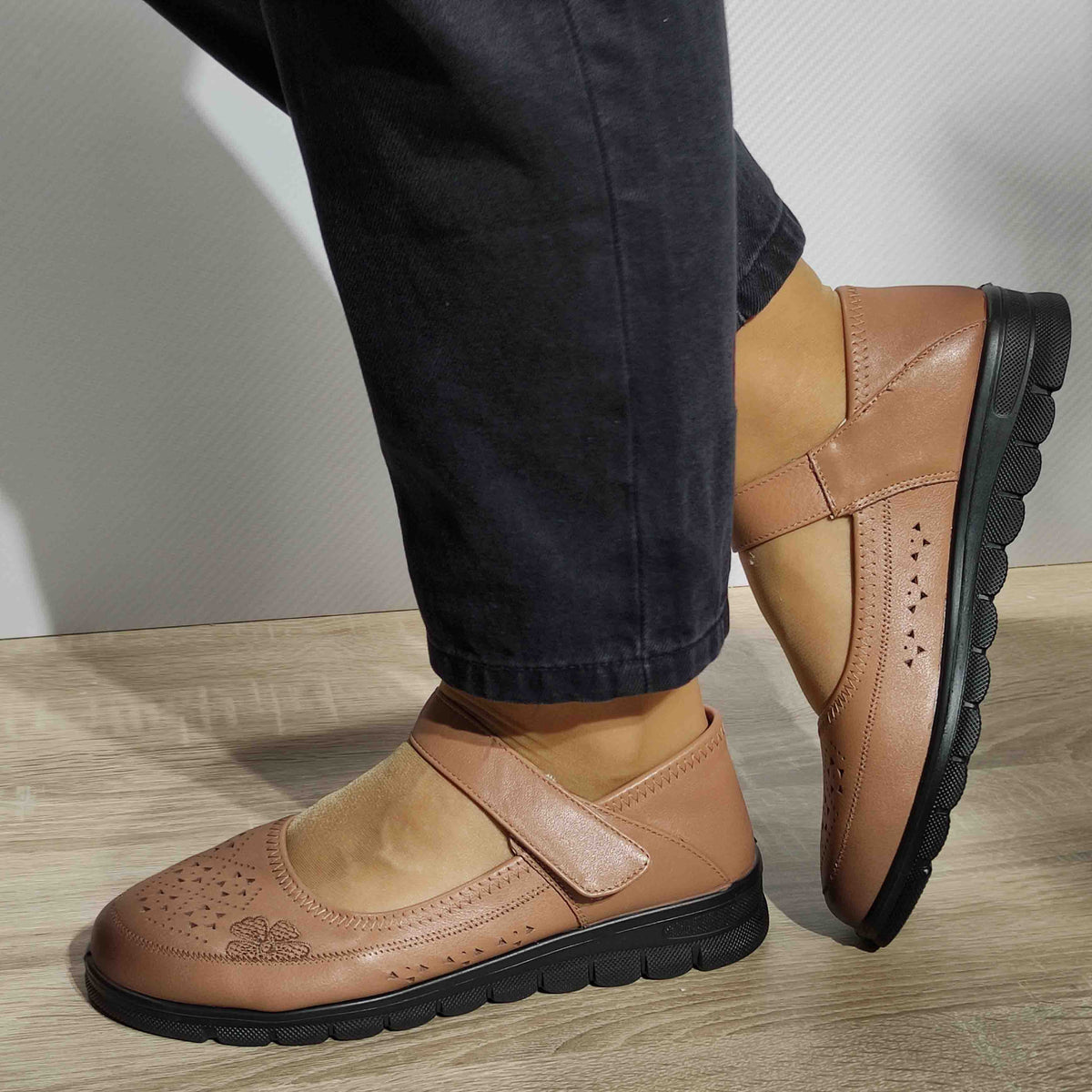 PANTOFI PERFORATI CASUAL DAMA FORMAZIONE 220710 APRICOT - imagine 2