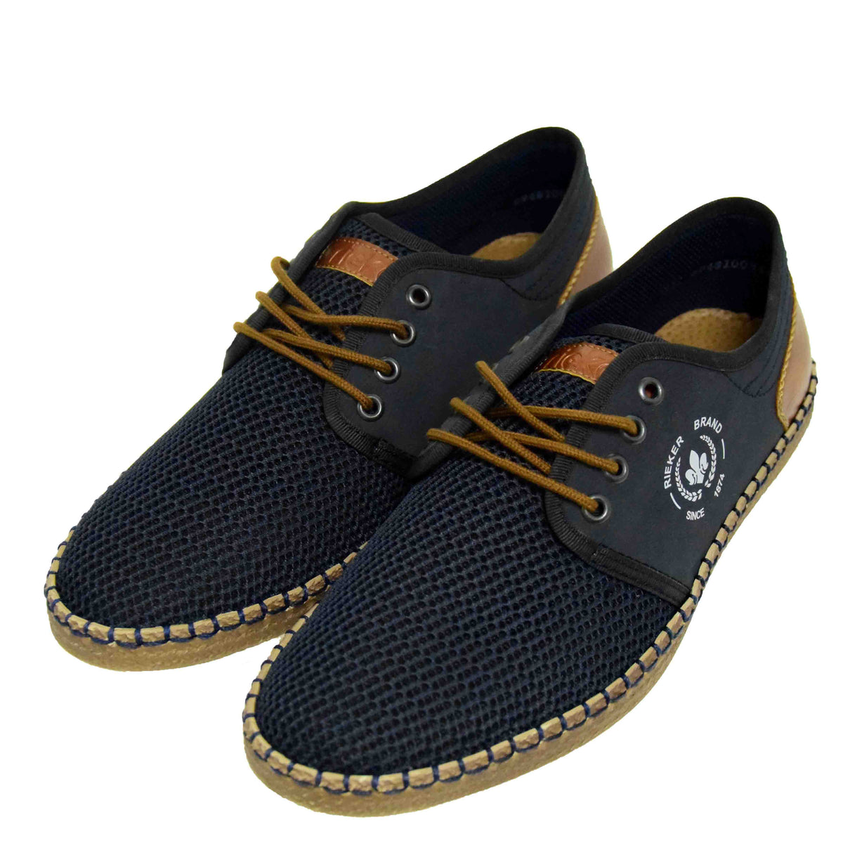 PANTOFI CASUAL PERFORATI BARBATI RIEKER B5249-14 BLEUMARIN - imagine 9
