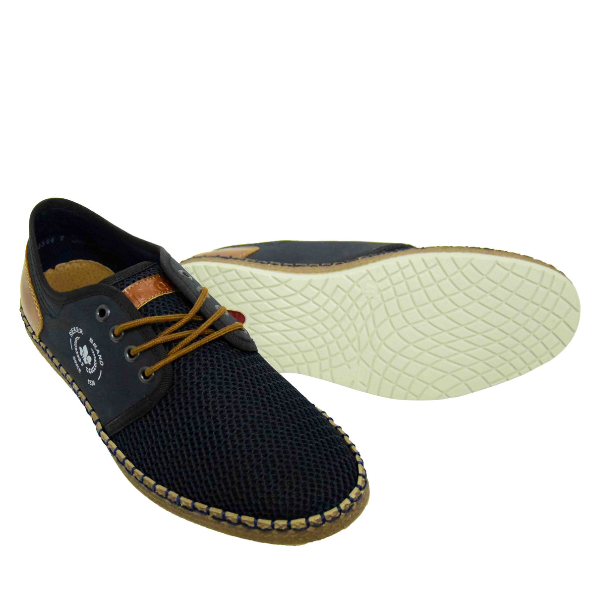 PANTOFI CASUAL PERFORATI BARBATI RIEKER B5249-14 BLEUMARIN - imagine 11