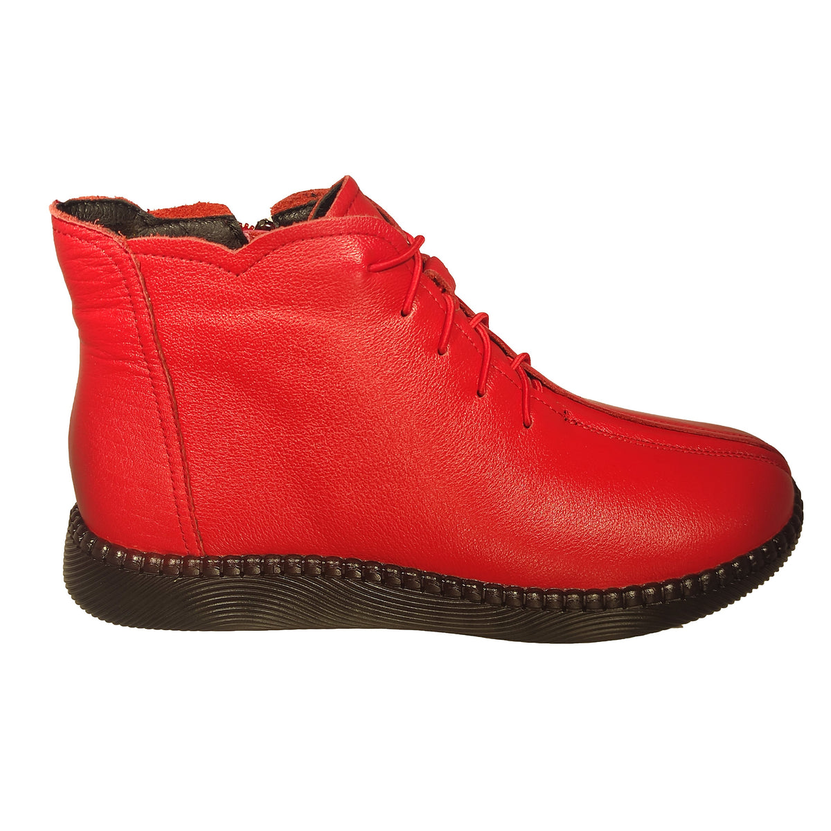 Ghete Casual Damă Formazione SC9580 Roșu – Piele Naturală – vedere 7