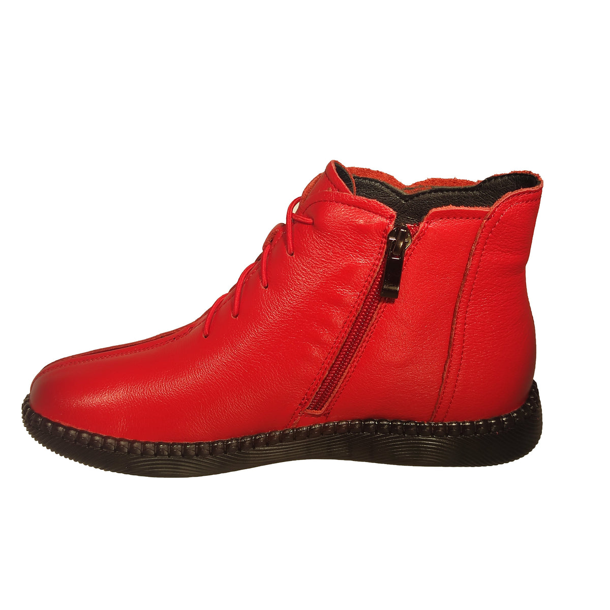 Ghete Casual Damă Formazione SC9580 Roșu – Piele Naturală – vedere 6