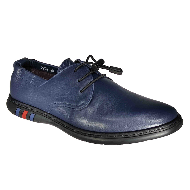 Pantofi Casual Bărbați MELS 2709 ALBASTRU – Piele Naturală – vedere 1