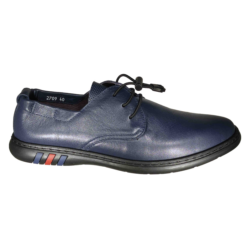 Pantofi Casual Bărbați MELS 2709 ALBASTRU – Piele Naturală – vedere 2